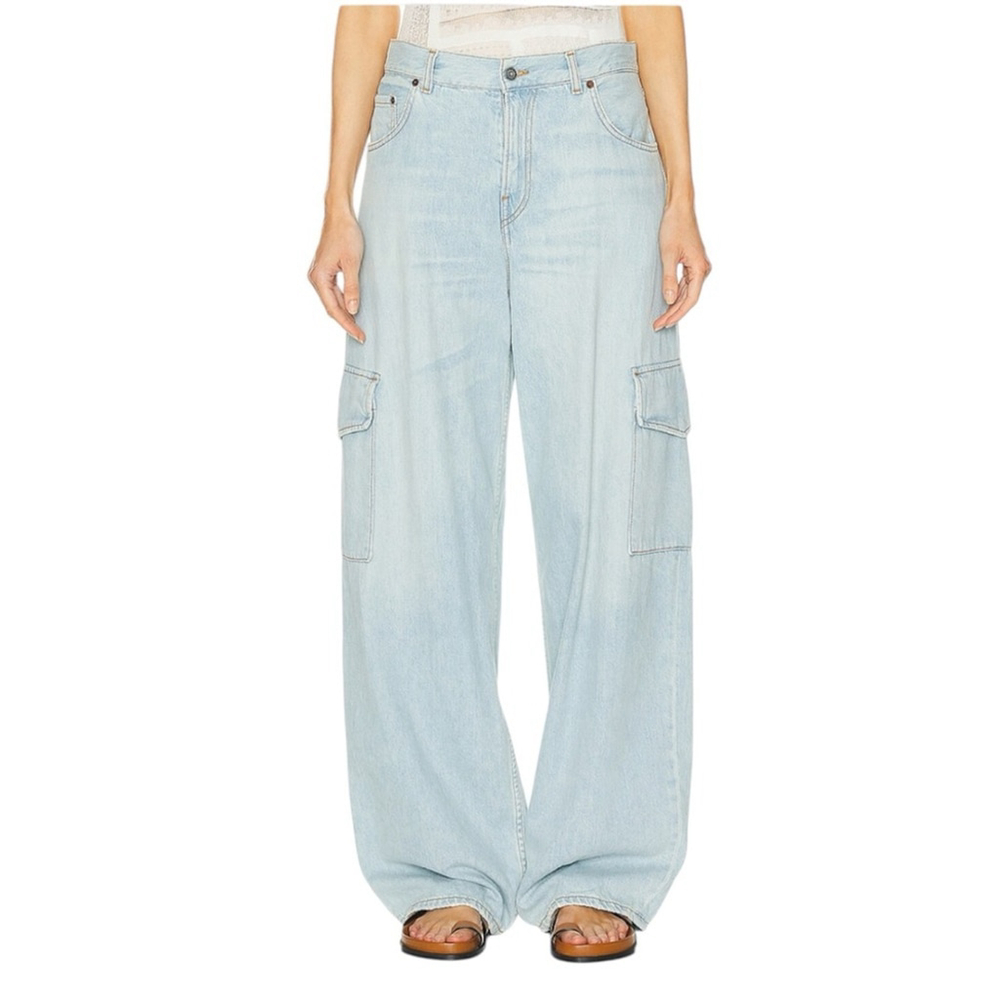 NWT HAIKURE Designer Sz 29 Bethany Cargo Jeans Premium Denim Lipara Blue
